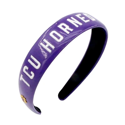 Brianna Cannon TCU Horned Frogs Thin Embroidered Headband