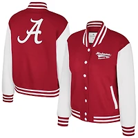 Women's Colosseum Crimson Alabama Crimson Tide French Baguette Full Snap Fleece Jacket