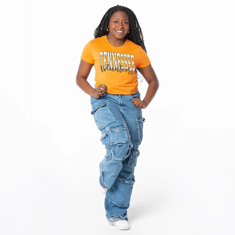 Women's ZooZatz Tennessee Orange Volunteers Cropped T-Shirt
