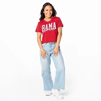 Women's ZooZatz Crimson Alabama Tide Cropped T-Shirt