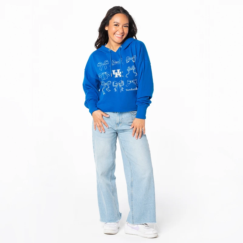 Women's ZooZatz Royal Kentucky Wildcats Cropped Pullover Hoodie