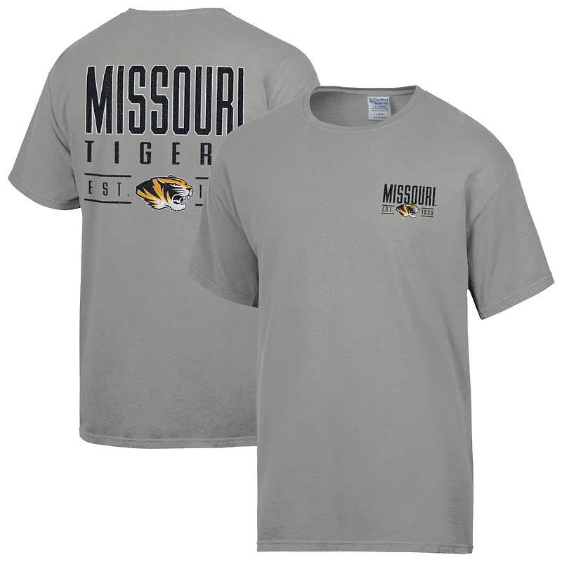 Men's ComfortWash Gray Missouri Tigers Big Name T-Shirt