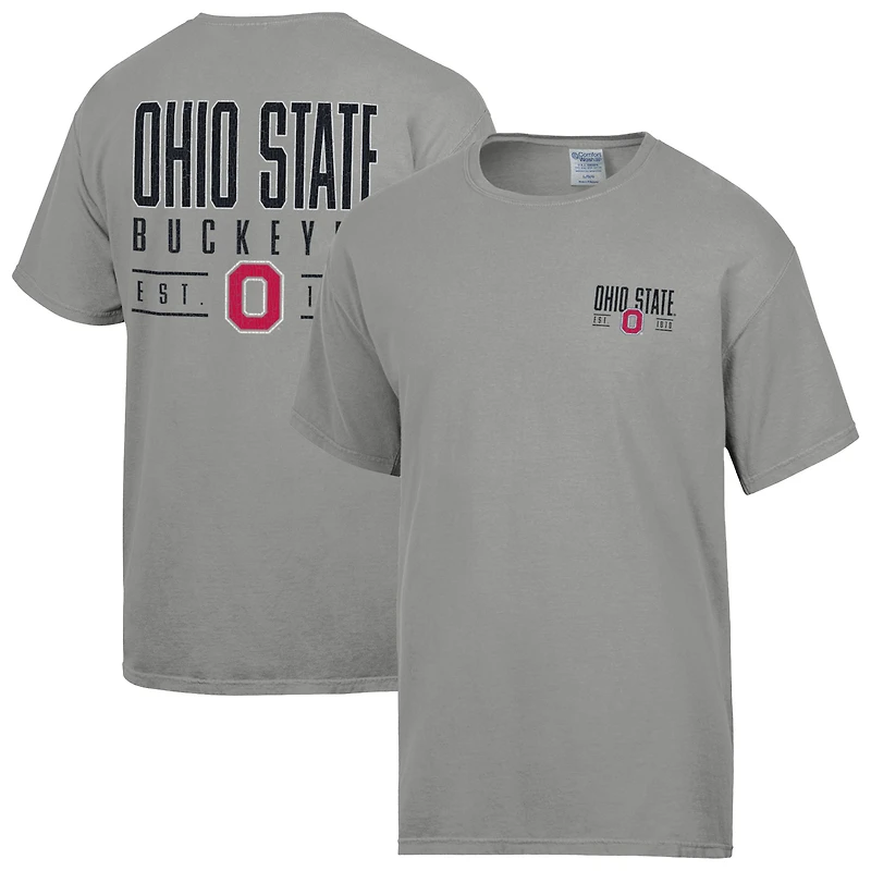Men's ComfortWash  Gray Ohio State Buckeyes Big Name T-Shirt