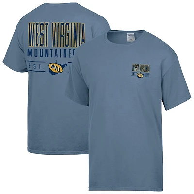 Men's ComfortWash  Blue West Virginia Mountaineers Big Name T-Shirt