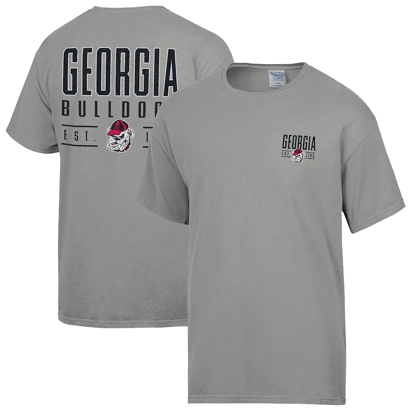 Men's ComfortWash Gray Georgia Bulldogs Big Name T-Shirt