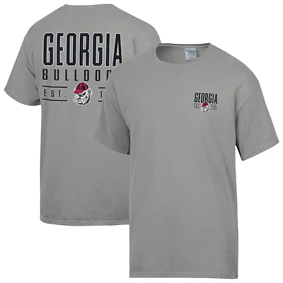 Men's ComfortWash Gray Georgia Bulldogs Big Name T-Shirt