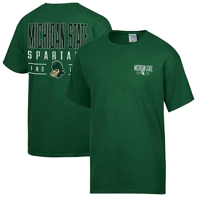 Men's ComfortWash  Green Michigan State Spartans Big Name T-Shirt