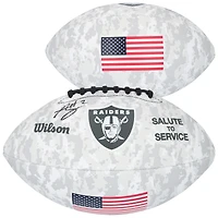 Ashton Jeanty Las Vegas Raiders Autographed Wilson 2024 Salute To Service Football