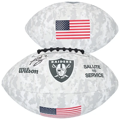 Ashton Jeanty Las Vegas Raiders Autographed Wilson 2024 Salute To Service Football