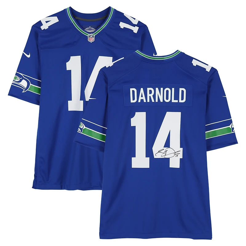 Sam Darnold Seattle Seahawks Autographed Royal Throwback Nike Game Jersey