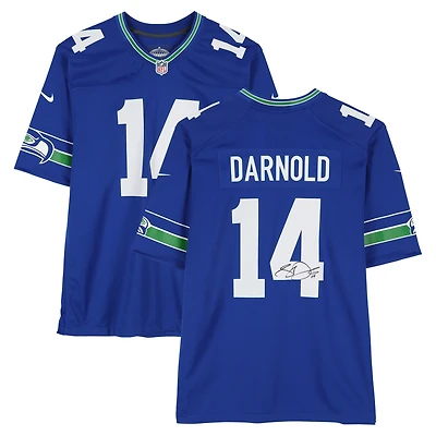Sam Darnold Seattle Seahawks Autographed Royal Throwback Nike Game Jersey