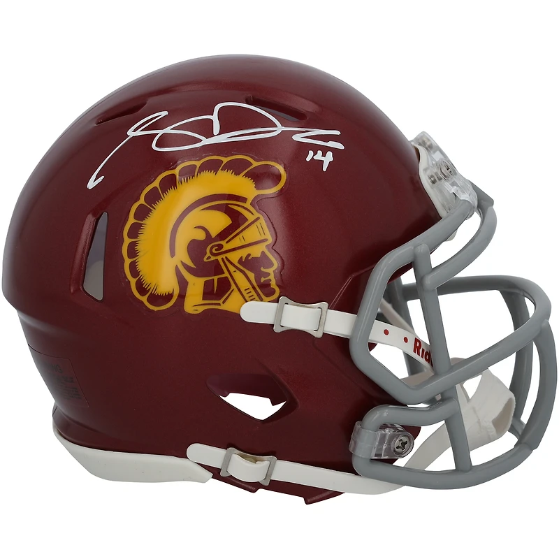 Sam Darnold USC Trojans Autographed Riddell Speed Mini Helmet