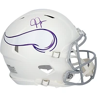 Justin Jefferson Minnesota Vikings Autographed Riddell 2024 Alternate Speed Authentic Helmet