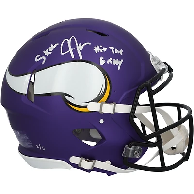 Justin Jefferson Minnesota Vikings Autographed Riddell Speed Authentic Helmet with "SKOL" & "Hit the Griddy" Inscriptions - Limited Edition of 5