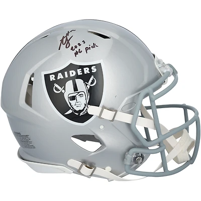 Ashton Jeanty Las Vegas Raiders Autographed Riddell Speed Authentic Helmet with "2025 #6 Pick" Inscription