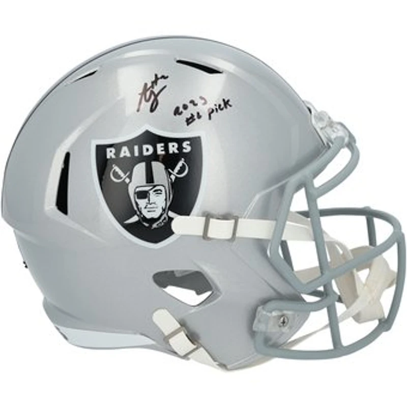 Ashton Jeanty Las Vegas Raiders Autographed Riddell Speed Replica Helmet with "2025 #6 Pick" Inscription