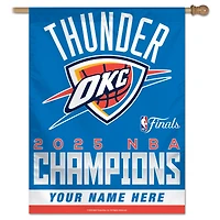 WinCraft Oklahoma City Thunder 2025 NBA Finals Champions 27" x 37" Personalized Vertical Banner