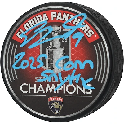 Sam Bennett Florida Panthers Autographed 2025 Conn Smythe Winner Hockey Puck with "2025 Conn Smythe" Inscription