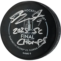 Sam Bennett Florida Panthers Autographed 2025 Stanley Cup Champions 2025 Stanley Cup Official Game Puck with "2025 SC Champs" Inscription