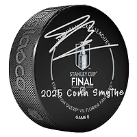 Sam Bennett Florida Panthers Autographed  2025 Stanley Cup Official Game Puck with "2025 Conn Smythe" Inscription