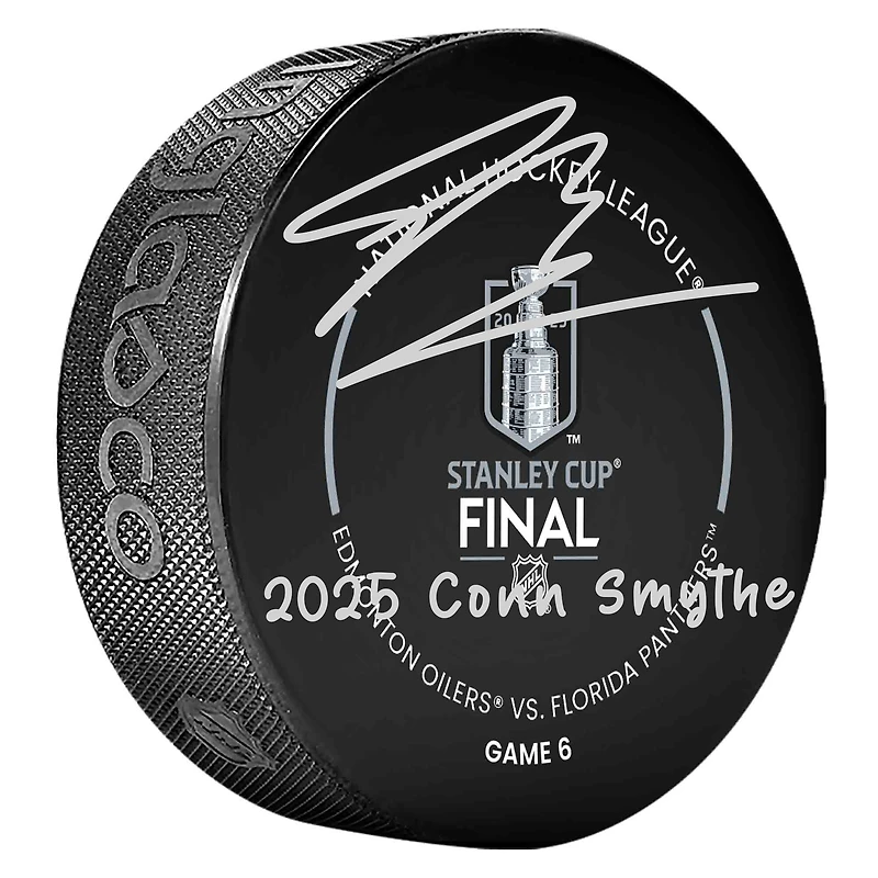 Sam Bennett Florida Panthers Autographed  2025 Stanley Cup Official Game Puck with "2025 Conn Smythe" Inscription