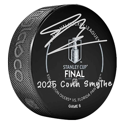 Sam Bennett Florida Panthers Autographed  2025 Stanley Cup Official Game Puck with "2025 Conn Smythe" Inscription
