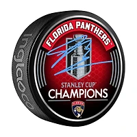 Sam Bennett Florida Panthers Autographed 2025 Stanley Cup Champions Hockey Puck