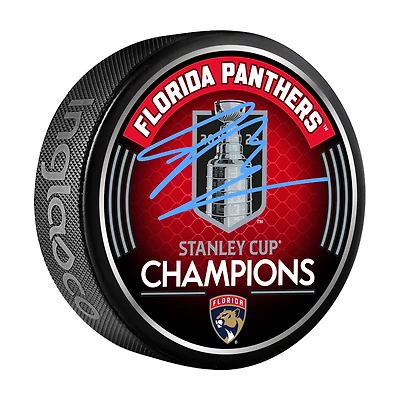 Sam Bennett Florida Panthers Autographed 2025 Stanley Cup Champions Hockey Puck