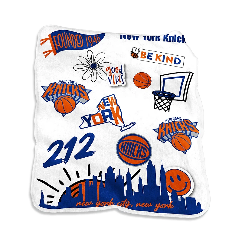 Logo Brands New York Knicks 50" x 60" Raschel Native Throw
