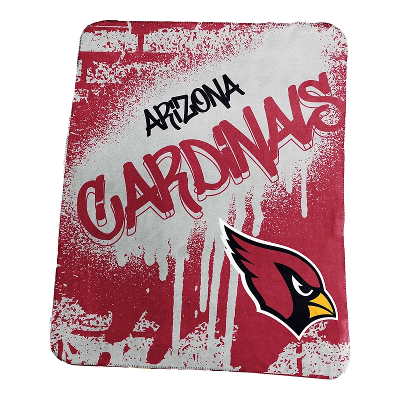 Logo Brands Arizona Cardinals 50" x 60" Classic Graffiti Fleece Throw Blanket