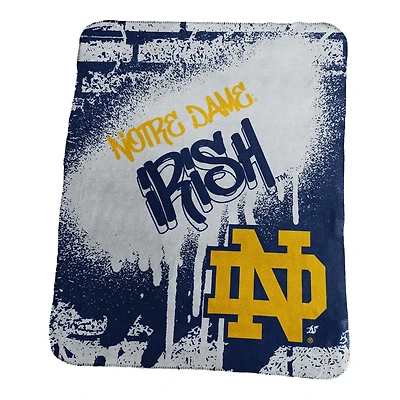 Logo Brands Notre Dame Fighting Irish 50" x 60" Classic Graffiti Fleece Throw Blanket