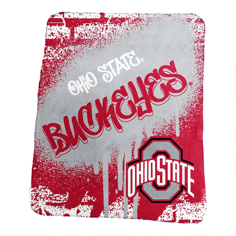 Logo Brands Ohio State Buckeyes 50" x 60" Classic Graffiti Fleece Throw Blanket