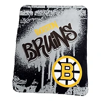 Logo Brands Boston Bruins 50" x 60" Classic Graffiti Fleece Throw Blanket