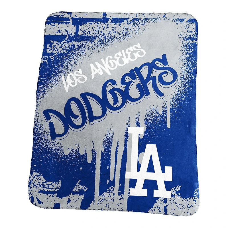 Logo Brands Los Angeles Dodgers 50" x 60" Classic Graffiti Fleece Throw Blanket