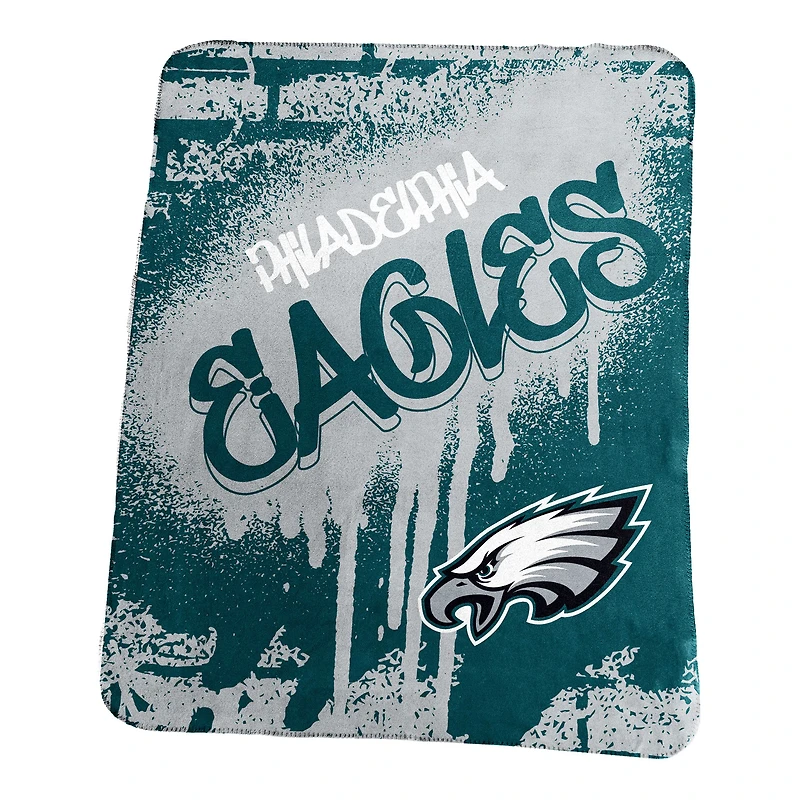 Logo Brands Philadelphia Eagles 50" x 60" Classic Graffiti Fleece Throw Blanket