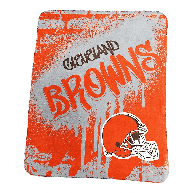 Logo Brands Cleveland Browns 50" x 60" Classic Graffiti Fleece Throw Blanket
