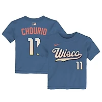 Toddler Nike Jackson Chourio Powder Blue Milwaukee Brewers 2026 City Connect Name & Number T-Shirt