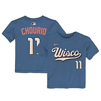 Toddler Nike Jackson Chourio Powder Blue Milwaukee Brewers 2026 City Connect Name & Number T-Shirt