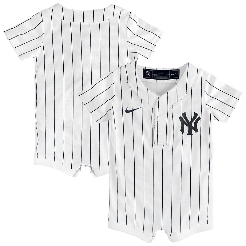 Infant Nike White New York Yankees Home Replica Romper Jersey