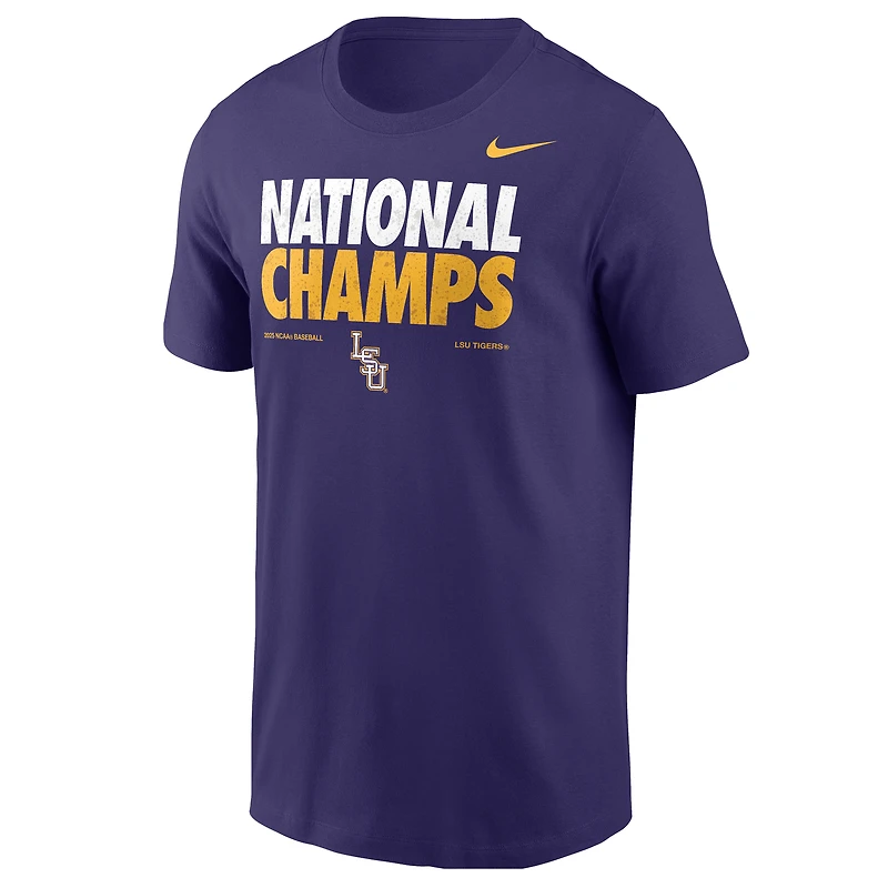 Men's Nike Purple LSU Tigers 2025 NCAA Baseball Men's College World Series Champions T-Shirt