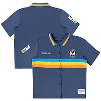 Men's  Live Breathe Futbol Blue Atlanta United FC x MARTA Shooting Button-Up Shirt