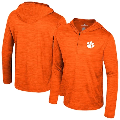 Men's Colosseum Orange Clemson Tigers Always Sunny Lightweight Quarter-Zip Hoodie