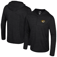 Men's Colosseum Black Missouri Tigers Always Sunny Lightweight Quarter-Zip Hoodie