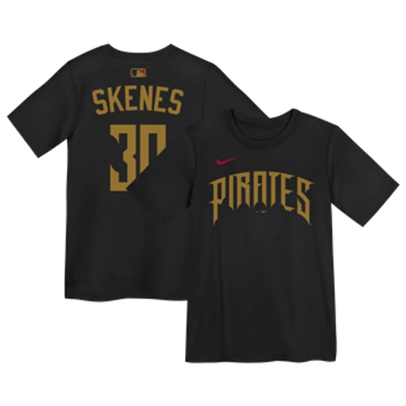 Preschool Nike Paul Skenes Black Pittsburgh Pirates 2026 City Connect Name & Number T-Shirt