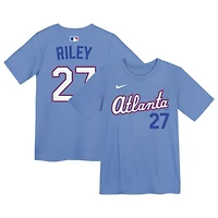 Preschool Nike Austin Riley Light Blue Atlanta Braves 2026 City Connect Name & Number T-Shirt