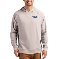 Men's Cutter & Buck Heather Gray Montana State Bobcats Vault Logo Adapt Knit Raglan Pullover Hoodie