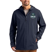 Men's Cutter & Buck  Navy UNC Wilmington Seahawks Primary Logo Camano Everyday Stretch Water-Resistant Full-Zip Jacket