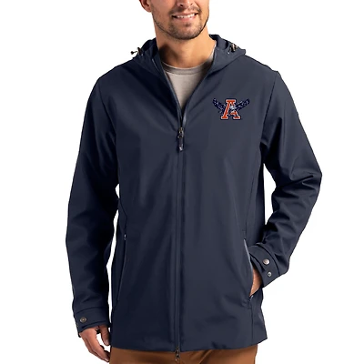 Men's Cutter & Buck  Navy Auburn Tigers Vault Logo Camano Everyday Stretch Water-Resistant Full-Zip Jacket