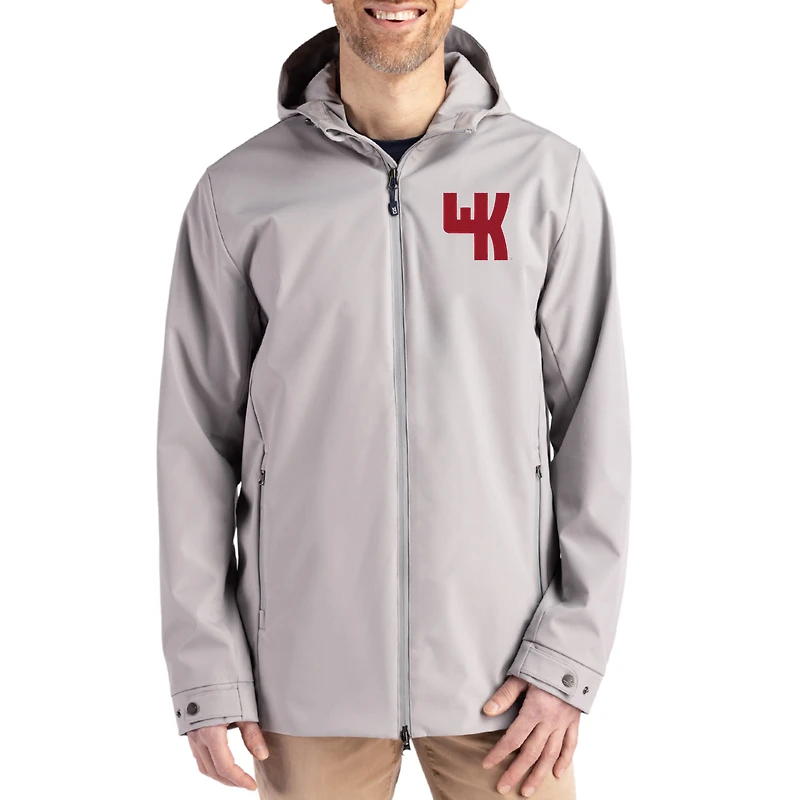 Men's Cutter & Buck Western Kentucky Hilltoppers Vault Logo Camano Everyday Stretch Water-Resistant Full-Zip Jacket
