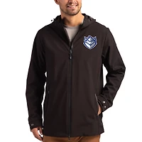 Men's Cutter & Buck  Black Saint Louis Billikens Primary Logo Camano Everyday Stretch Water-Resistant Full-Zip Jacket